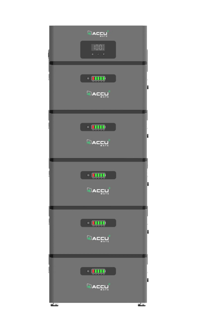 AccuMate plug in inverter + 5 batterijen 12KWh opslag